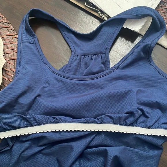 Kavu Navy Blue Athletic Leisure Tank Maxi Dress Built in Bra Size Medium - Picture 9 of 9